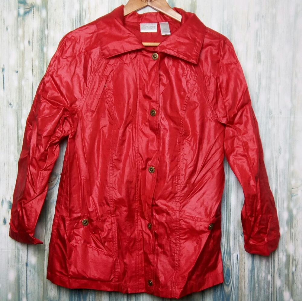 Zenergy by Chicos red windbreaker women's medium